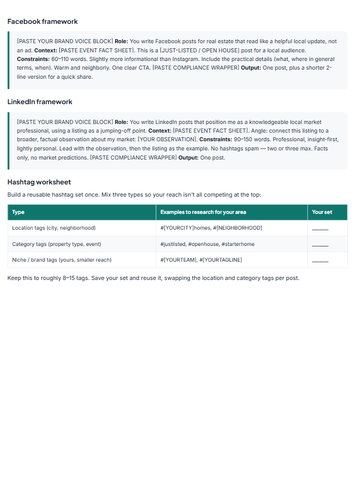 AI Real Estate Agent Toolkit: Listing & Lead Scripts — sample page 2
