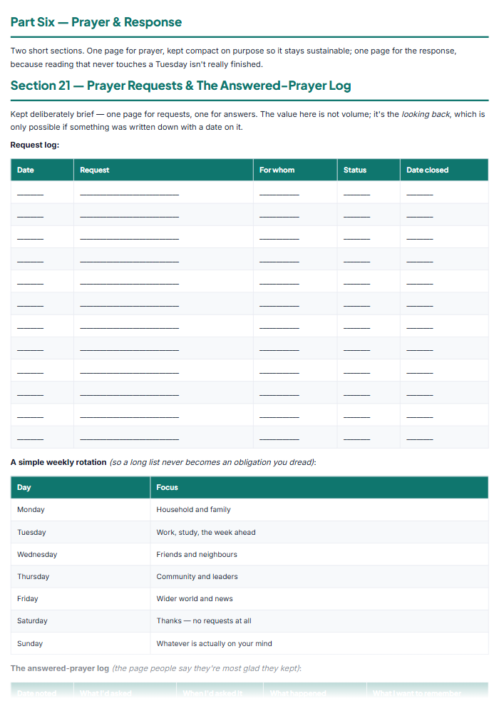 Bible Reading Plan & Scripture Study Kit (Printable PDF) โ sample page 3