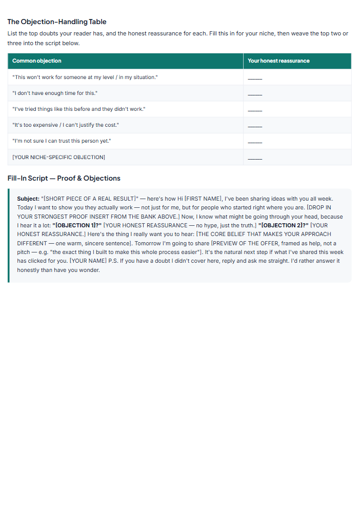 Email Welcome Sequence Kit: 5-Email Fill-In Scripts โ sample page 1