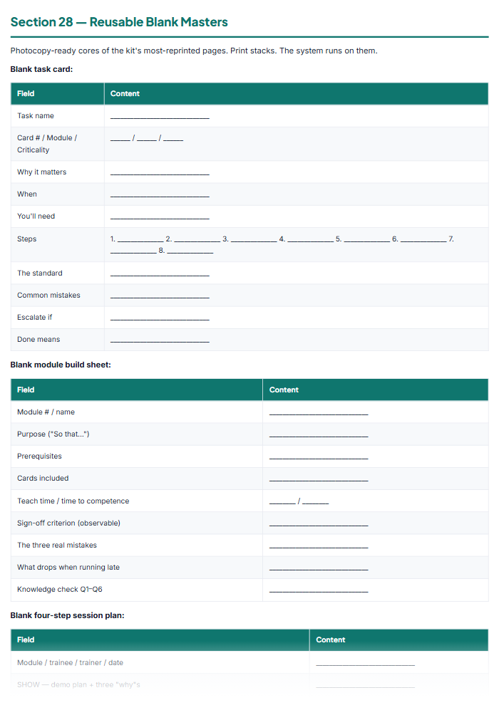 Employee Training Manual Template & Onboarding Kit (PDF) โ sample page 1