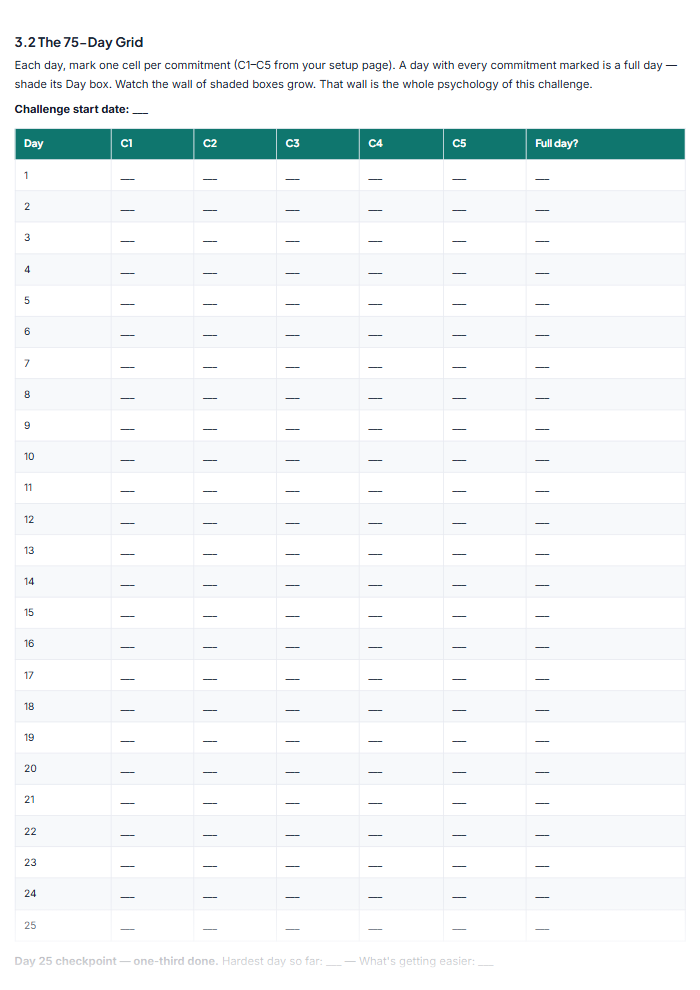 Fitness Planner & Workout Log Printables (PDF) — sample page 1