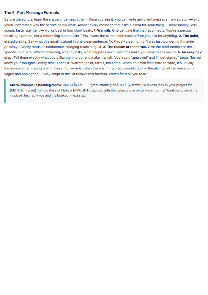 Free Freelance Get-Paid Starter Kit — sample page 1