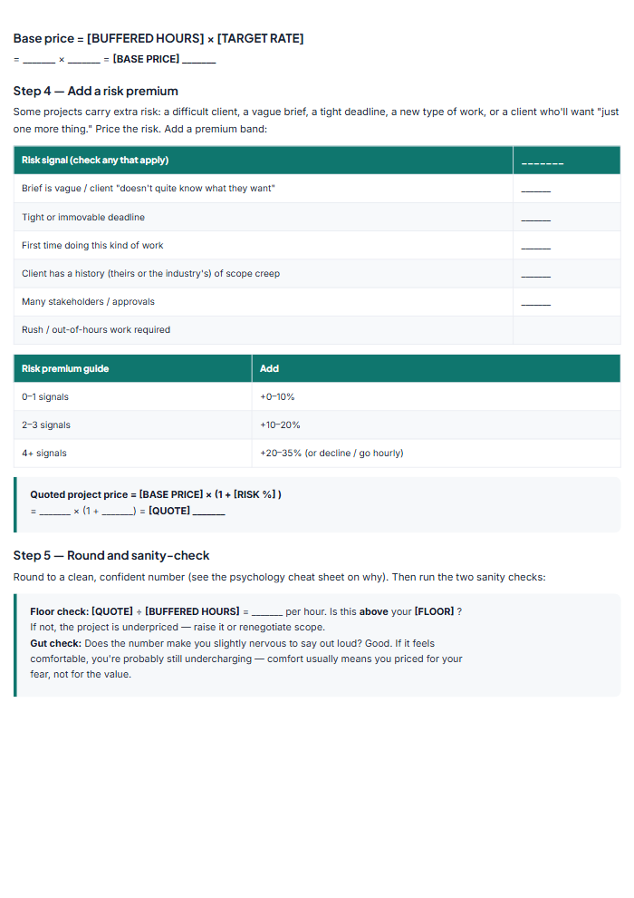 Freelance Business Vault — sample page 3