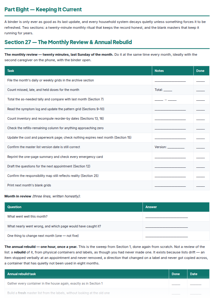 Medication Tracker & Pill Log Printables (PDF Pack) — sample page 2