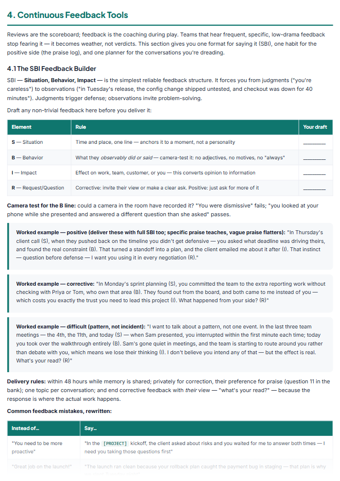 Performance Review & 1:1 Meeting Templates: Manager Toolkit — sample page 3