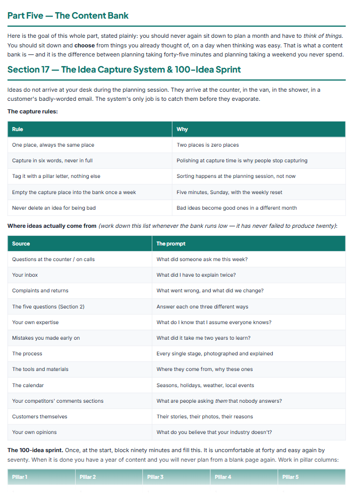 Social Media Content Calendar & Post Planner (Printable PDF) โ sample page 2