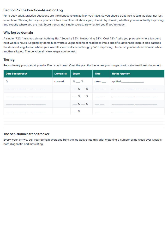 Study & Exam System — sample page 1