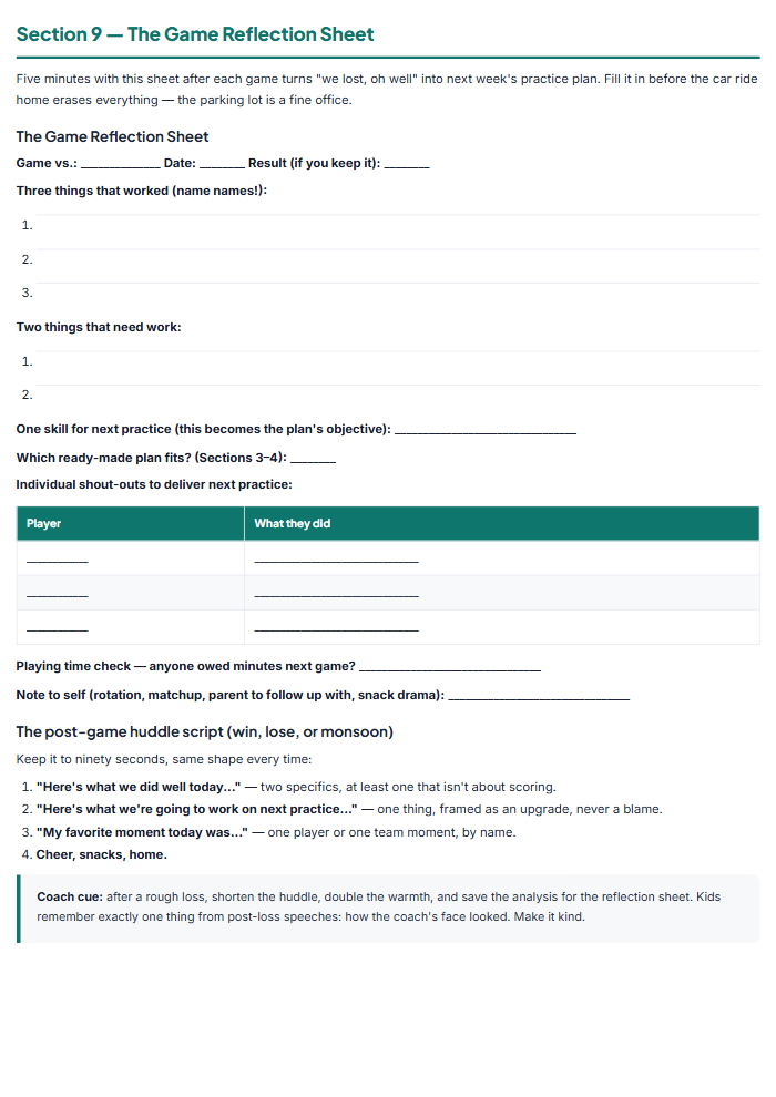Youth Sports Practice Plan Templates: Basketball & Soccer — sample page 2